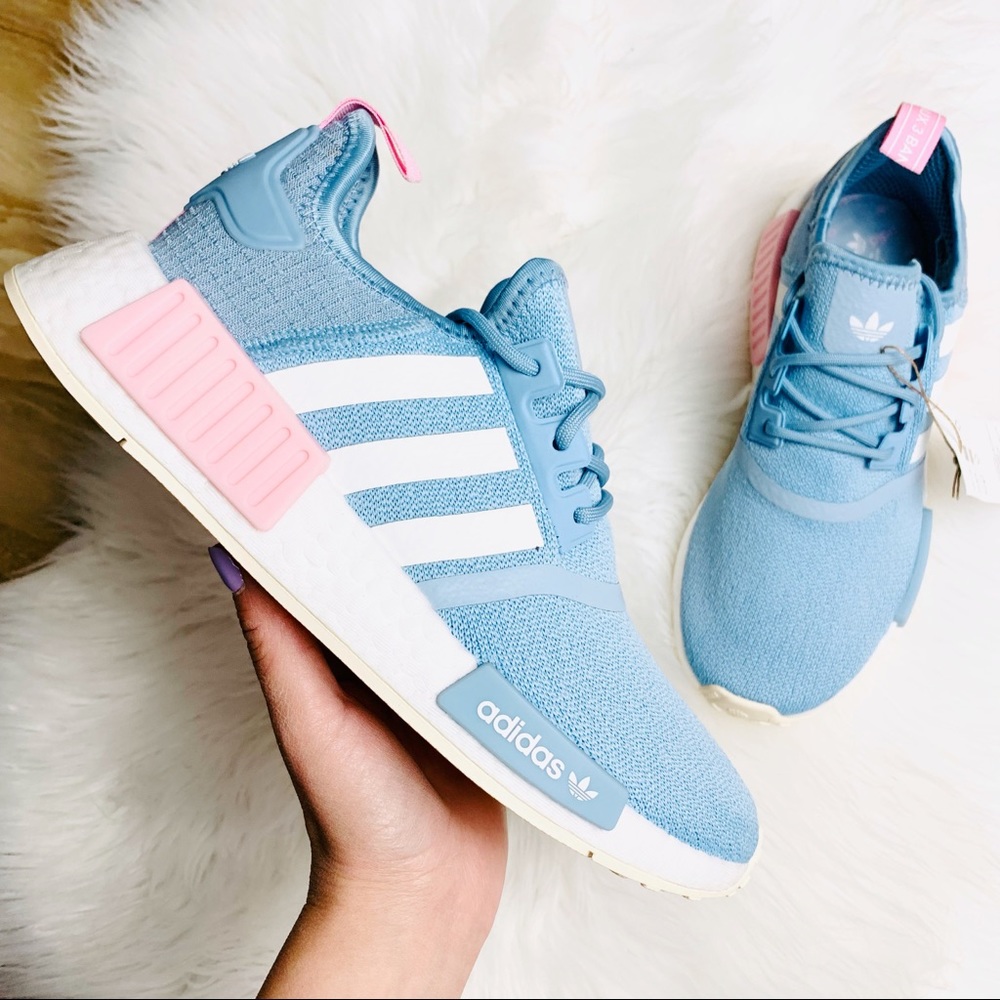 Adidas NMD R1 Light Blue Pastel Pink Women's Sizes New In Box